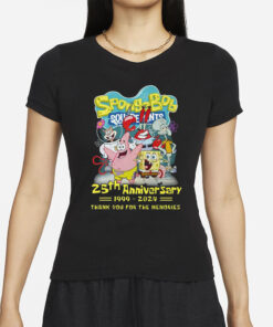 SpongeBob SquarePants 25th Anniversary 1999-2024 Thank You For The Memories T-Shirt