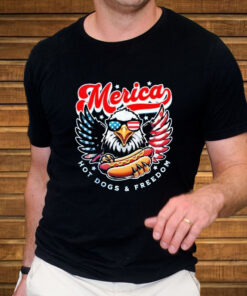 American Eagle And Hot Dog And Freedom 2024 T-Shirt