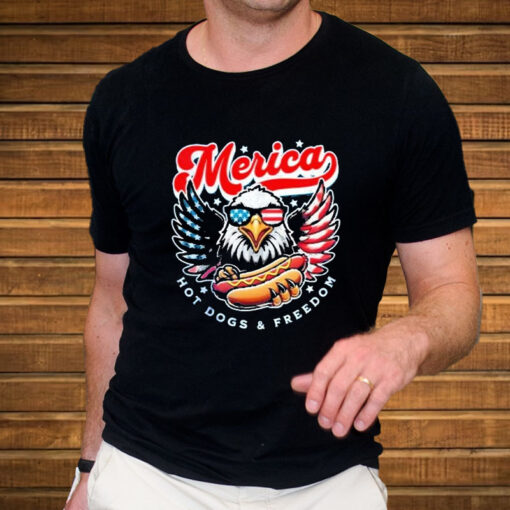 American Eagle And Hot Dog And Freedom 2024 T-Shirt