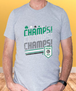 BOSTON BASKETBALL CHAMPS CHAMPS CHAMPS T-SHIRT3