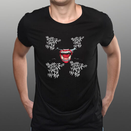 Batman And Mouth Bat Hahaha Hahaha Logo T-Shirt1