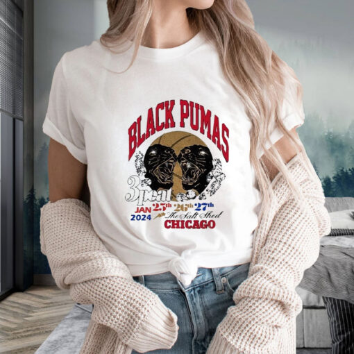 Black Pumas January 25-27, 2024 The Salt Shed Chicago, IL T-Shirt2