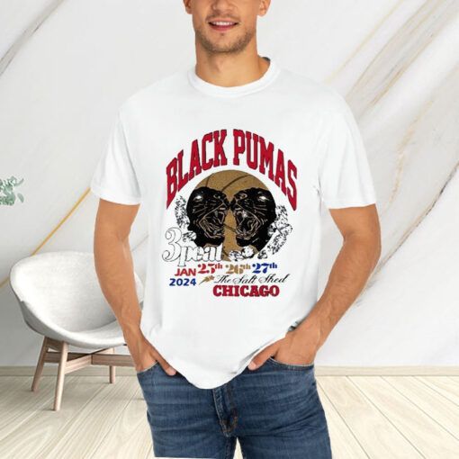 Black Pumas January 25-27, 2024 The Salt Shed Chicago, IL T-Shirt4