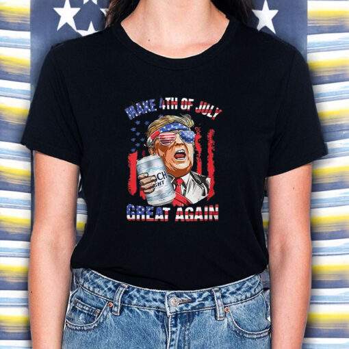 Busch Light Make 4th of July Great Again Trump T-Shirt5