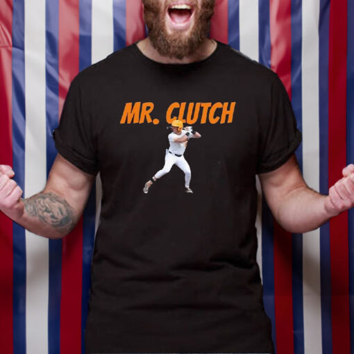 Cal Stark Wearing A Dylan Dreiling Mr. Clutch T-Shirt4