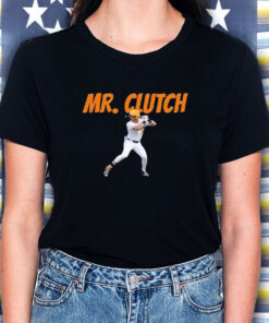 Cal Stark Wearing A Dylan Dreiling Mr. Clutch T-Shirt5