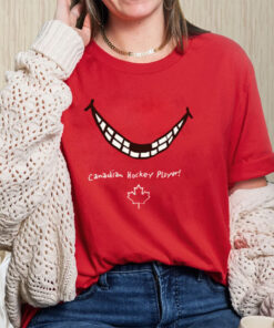 Canadian Hockey Player Smile T-Shirt