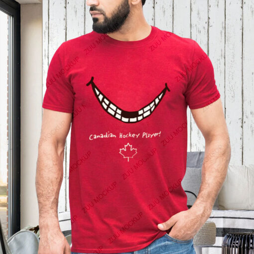 Canadian Hockey Player Smile T-Shirt1