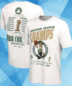 Celtics 2024 Finals Champions Celebration Roster T-Shirt