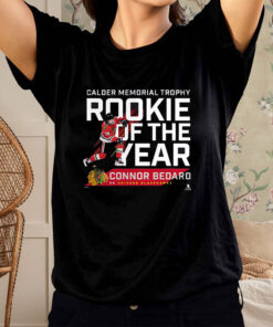 Connor Bedard Chicago Blackhawks 2024 Calder Memorial Trophy Winner T-Shirt2