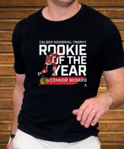 Connor Bedard Chicago Blackhawks 2024 Calder Memorial Trophy Winner T-Shirt3