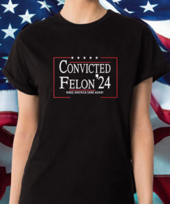 Convicted Felon 24 Make America Sane Again T-Shirt