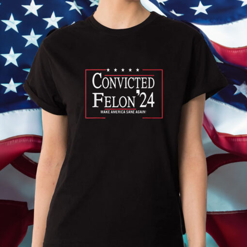 Convicted Felon 24 Make America Sane Again T-Shirt