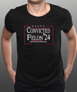 Convicted Felon 24 Make America Sane Again T-Shirt1