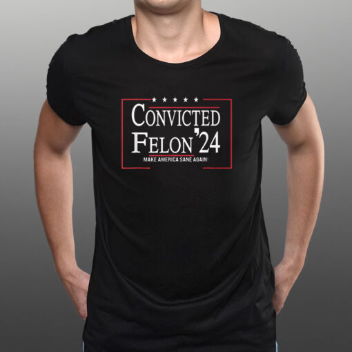 Convicted Felon 24 Make America Sane Again T-Shirt1