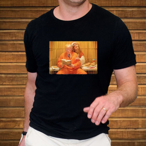 Donald Trump Convicted Felon With Jesus And Cheeseburgers T-Shirt3