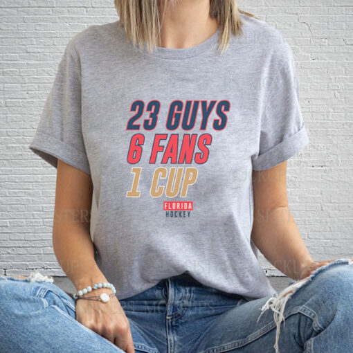 FLORIDA HOCKEY 23 GUYS, 6 FANS, 1 CUP T-SHIRT