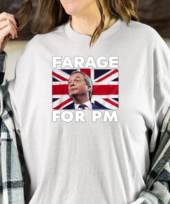 Farage For Pm United Kingdom Flag T-Shirt1