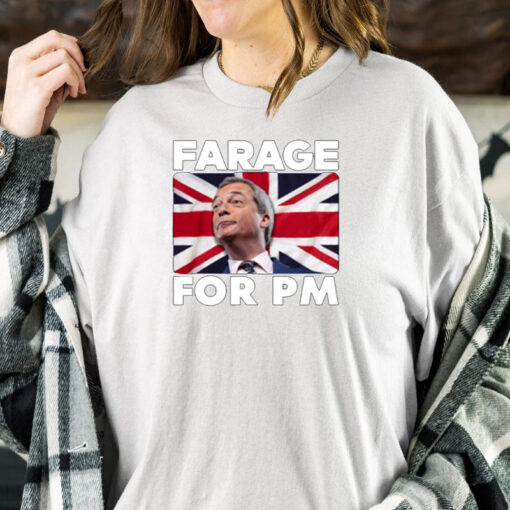 Farage For Pm United Kingdom Flag T-Shirt1