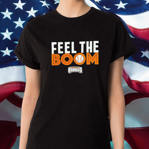 Feel The Boom Boomers Baseball T-Shirt