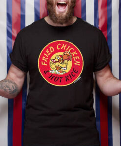 Fried Chicken Circle And Hot Rice Logo T-Shirt4