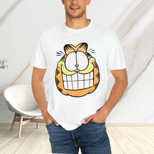 Garfield Big Face 90s White T-Shirt4