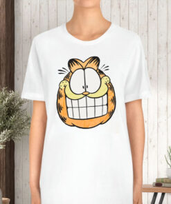 Garfield Big Face 90s White T-Shirt5