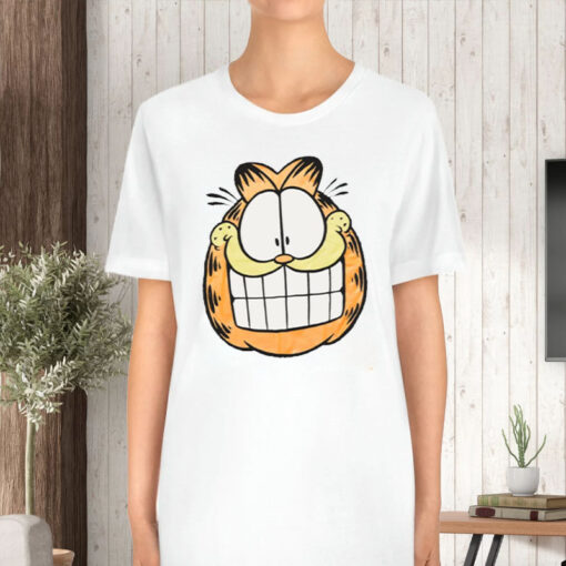 Garfield Big Face 90s White T-Shirt5