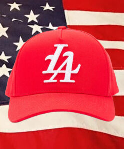 LA Snapback Hat - Red1