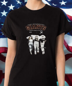 San Francisco Giants Greatest Players Of All Time Mays Bonds And Mccovey T-Shirt