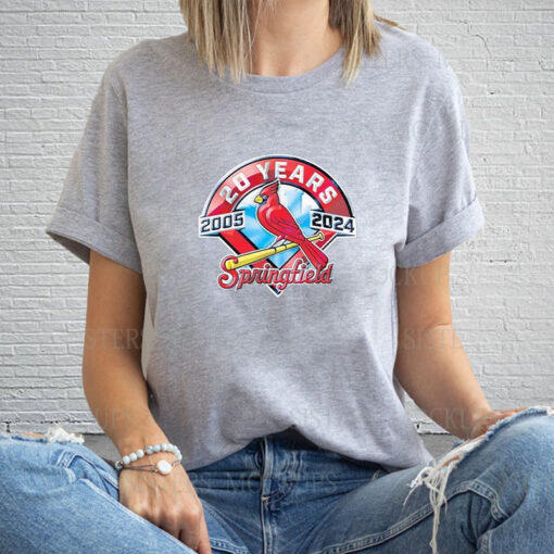 St Louis Cardinals 2005 2024 Springfield Baseball Logo T-Shirt