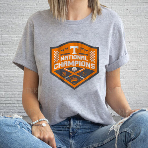 TENNESSEE BASEBALL 2024 COLLEGE WORLD SERIES CHAMPIONS (GRAY) T-SHIRT