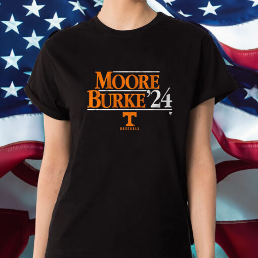 TENNESSEE BASEBALL MOORE-BURKE '24 T-SHIRT4