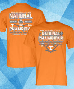 Tennessee Volunteers Blue 84 2024 NCAA Men's Baseball College World Series Champions Schedule T-Shirt