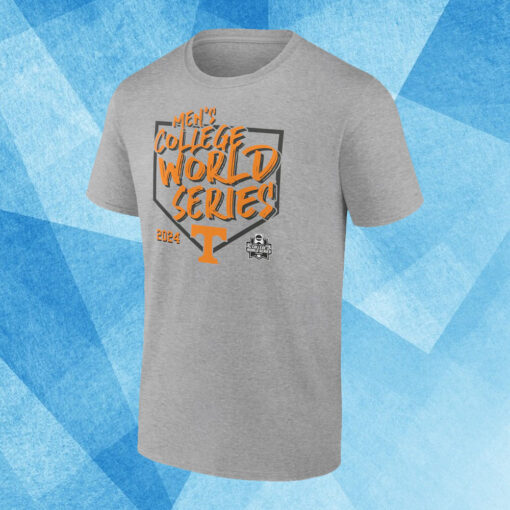 Tennessee Volunteers Fanatics 2024 NCAA Men's Baseball College World Series Swing Away T-Shirt1