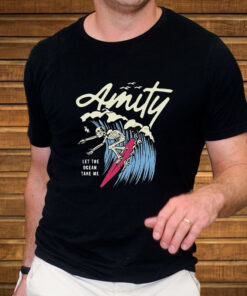 The Amity Affliction Surfing Skeleton Black T-Shirt3