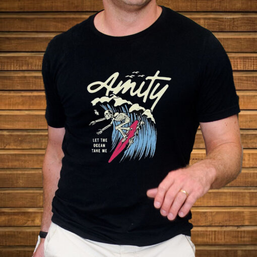 The Amity Affliction Surfing Skeleton Black T-Shirt3