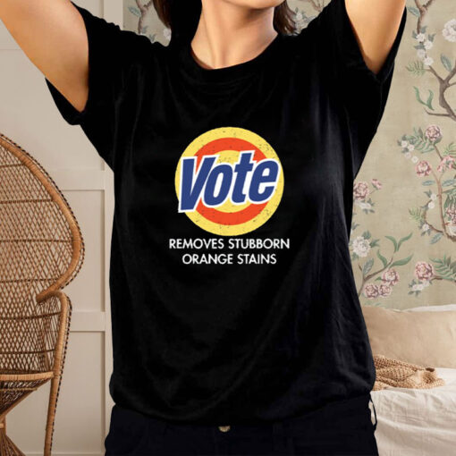 Vote Removes Stubborn Orange Stains Black T-Shirt2