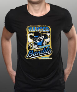 Wanted Quad Cities River Bandits Gravity T-Shirt1