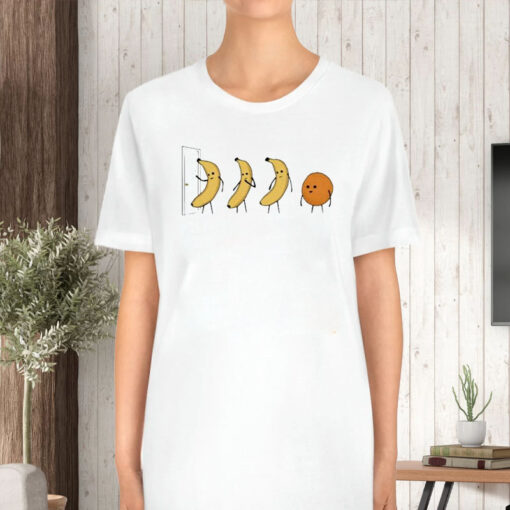 3 Bananas And Orange Knock Knock T-Shirt5