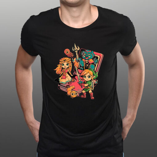 Brave Game Zelda Black T-Shirt1