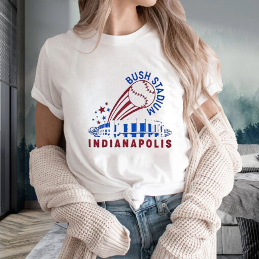 Bush Stadium Indianapolis Baseball T-Shirt2