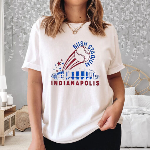 Bush Stadium Indianapolis Baseball T-Shirt3