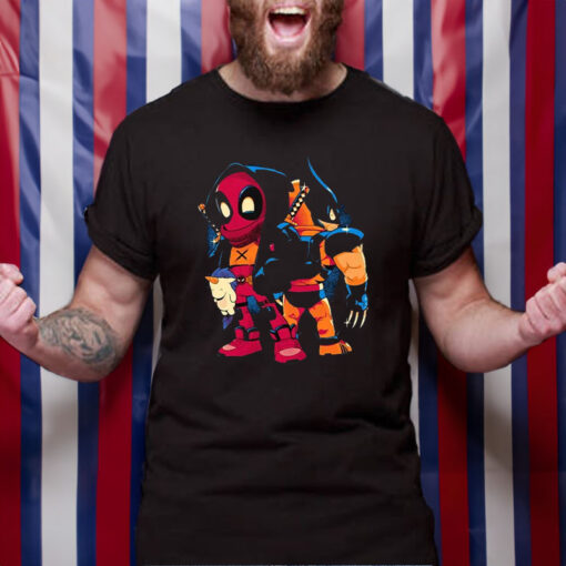 Double Healing Factor Chibi Deadpool & Wolverine T-Shirt4