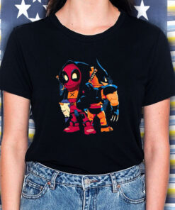 Double Healing Factor Chibi Deadpool & Wolverine T-Shirt5