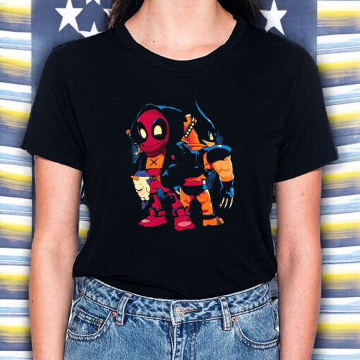 Double Healing Factor Chibi Deadpool & Wolverine T-Shirt5