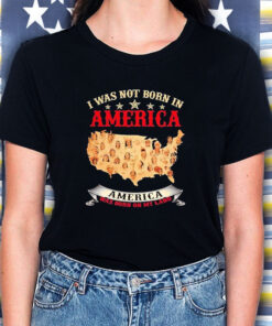 I Was Not Born In America America Was Born On My Land Native Map 2024 T-Shirt5