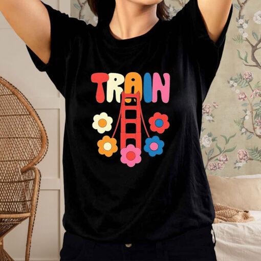 Train Golden Flowers T-Shirt3