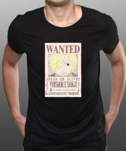 Vinsmoke Sanji Wanted Poster Dead Or Alive 2024 T-Shirt1