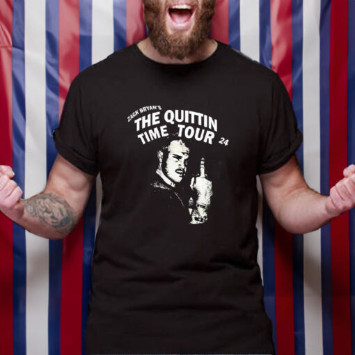 Zach Bryan Middle Finger The Quittin Time Tour 24 T-Shirt4